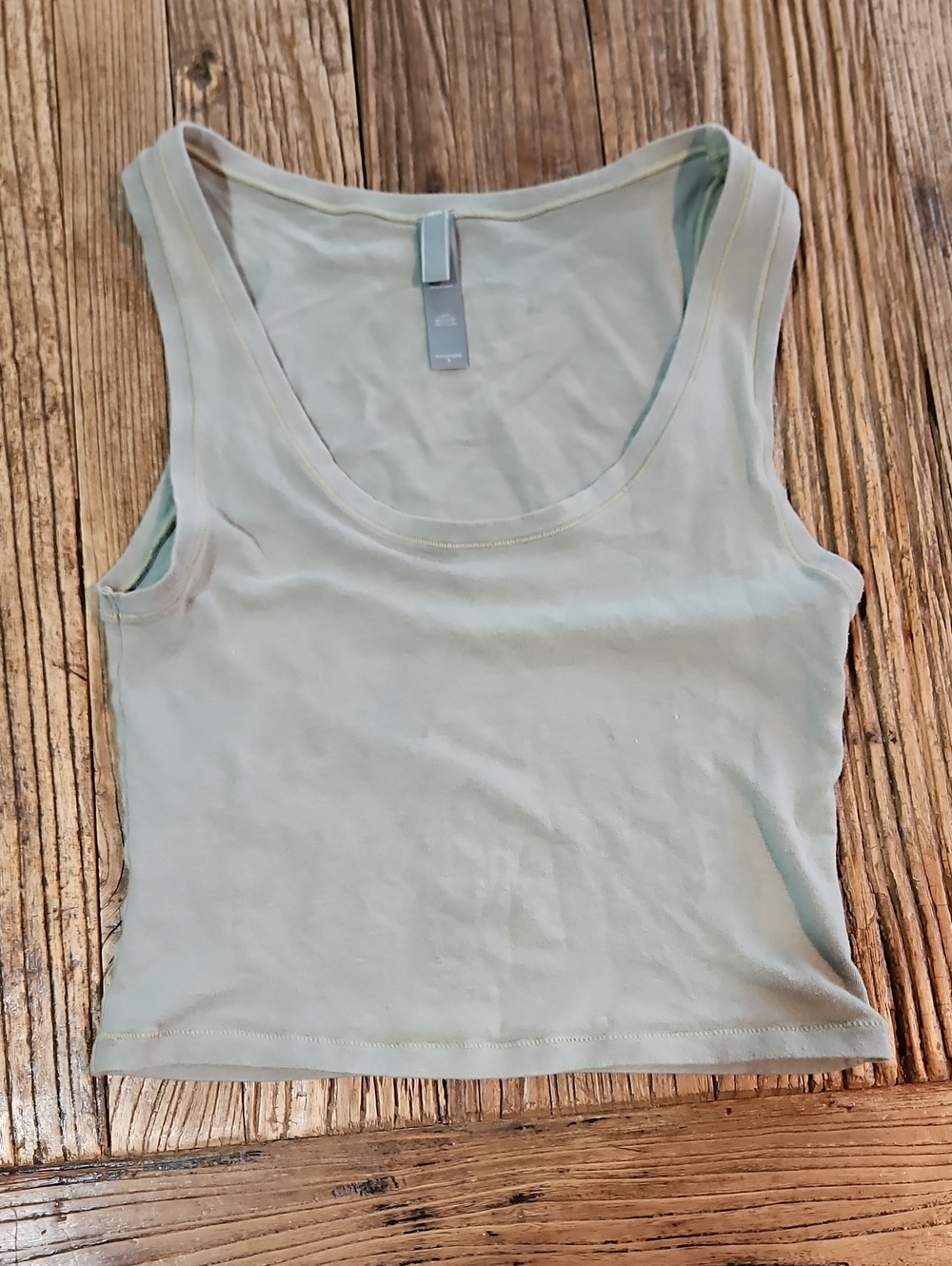 SKIMS Light Sage Scoop Neck Tank Top Size S